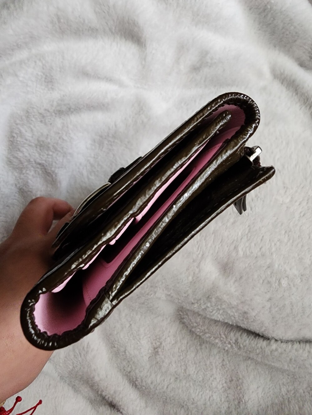 Coach Signature Soho Buckle Trifold Wallet Chocolate Brown - Picture 5 of 10